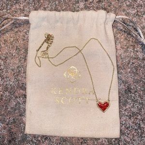 kendra scott necklace. red heart